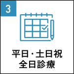 Point3.平日・土日祝全日診療