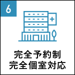 Point6.完全予約制完全個室対応