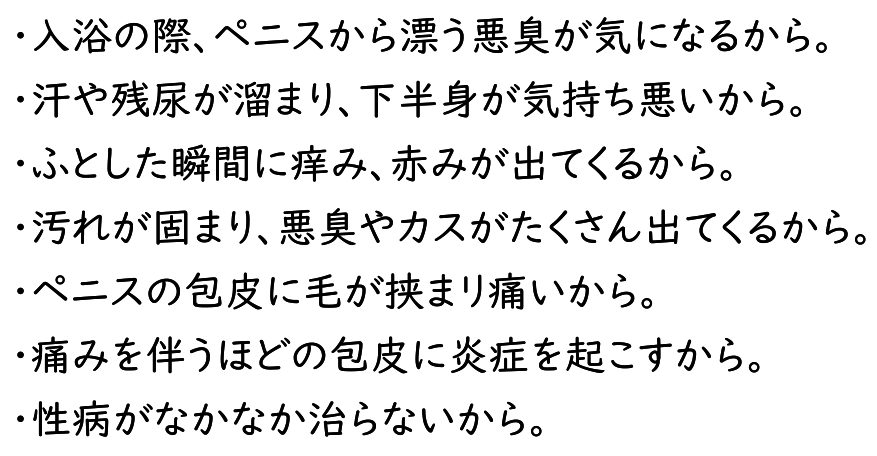 包茎の衛生面